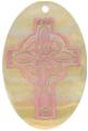 Mother of pearl shell oval in pink
