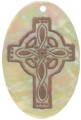 Mother of pearl shell oval in toffee
