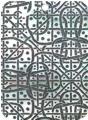 Mother of pearl shell rectangle in black