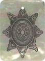 Mother of pearl shell rectangle in black