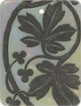 Mother of pearl shell rectangle in black