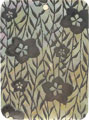 Mother of pearl shell rectangle in black