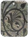 Mother of pearl shell rectangle in black