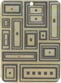 Mother of pearl shell rectangle in black