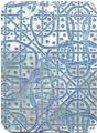 Mother of pearl shell rectangle in blue