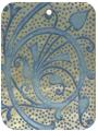 Mother of pearl shell rectangle in blue