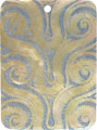 Mother of pearl shell rectangle in blue