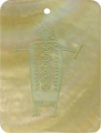 Mother of pearl shell rectangle in celedon