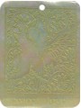Mother of pearl shell rectangle in celedon