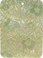 Mother of pearl shell rectangle in celedon