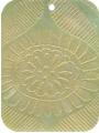 Mother of pearl shell rectangle in celedon