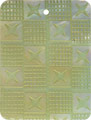 Mother of pearl shell rectangle in celedon