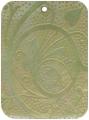 Mother of pearl shell rectangle in celedon