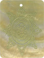 Mother of pearl shell rectangle in celedon