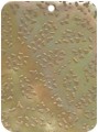 Mother of pearl shell rectangle in gold