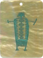 Mother of pearl shell rectangle in green