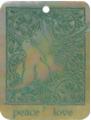 Mother of pearl shell rectangle in green