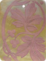 Mother of pearl shell rectangle in green