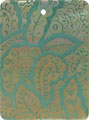 Mother of pearl shell rectangle in green