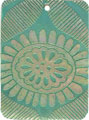 Mother of pearl shell rectangle in green