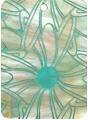 Mother of pearl shell rectangle in green