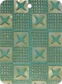 Mother of pearl shell rectangle in green
