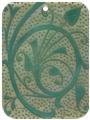Mother of pearl shell rectangle in green