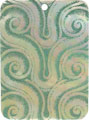 Mother of pearl shell rectangle in green
