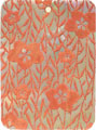 Mother of pearl shell rectangle in orange