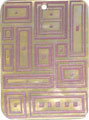 Mother of pearl shell rectangle in pink
