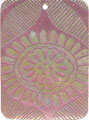 Mother of pearl shell rectangle in pink