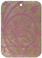 Mother of pearl shell rectangle in pink