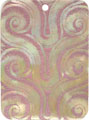 Mother of pearl shell rectangle in pink