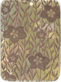 Mother of pearl shell rectangle in toffee
