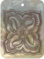 Mother of pearl shell rectangle in toffee