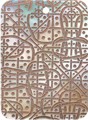 Mother of pearl shell rectangle in toffee
