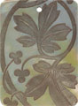 Mother of pearl shell rectangle in toffee