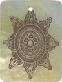 Mother of pearl shell rectangle in toffee