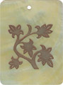 Mother of pearl shell rectangle in toffee