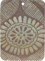 Mother of pearl shell rectangle in toffee