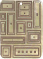 Mother of pearl shell rectangle in toffee