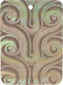 Mother of pearl shell rectangle in toffee