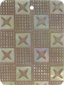 Mother of pearl shell rectangle in toffee