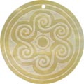 Mother of pearl shell round