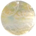Mother of pearl shell round