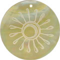 Mother of pearl shell round