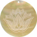Mother of pearl shell round