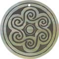 Mother of pearl shell round in black
