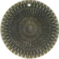 Mother of pearl shell round in black