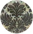 Mother of pearl shell round in black